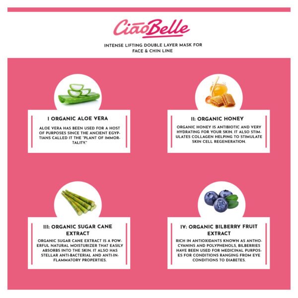 Ciaobelle Double Chin Face Mask – Natural Lift Women - Image 7